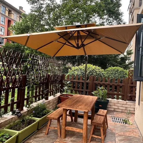 Vista 7 de Mesa de comedor contemporánea de madera maciza, escritorio rectangular, adecuada para 6 personas, para cenas, fiestas, cafeterías, restaurantes