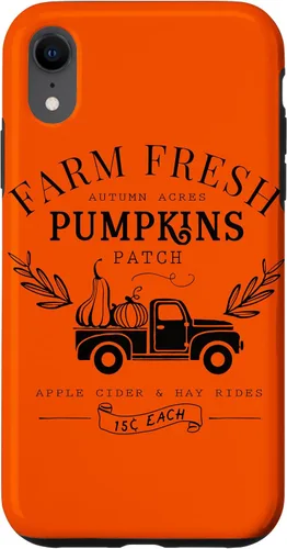 Vista 23 de Funda de otoño vintage para iPhone 14 Pro Farm Fresh Pumpkin