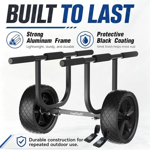 Vista 10 de GanFindX Kayak Cart 300 lbs Heavy Duty Aluminum Dolly