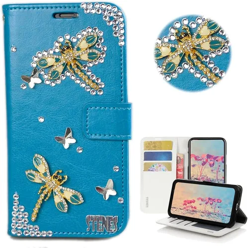 Vista 6 de Bling Case - Funda compatible con iPod Touch 6, hecha a mano en 3D con cristales de cerveza, labios sexys, cartera con ranuras para tarjetas