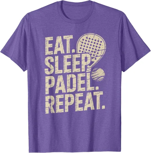 Vista 6 de Camiseta Eat Sleep Padel Repeat Padel Jugador de Tenis