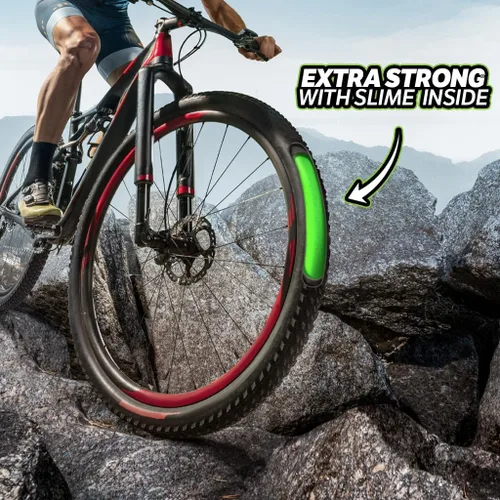 Vista 3 de Slime Tubo interior de bicicleta autosellante extra fuerte para neumáticos de bicicleta con sellador Slime en el interior y tecnología Fibro-Seal