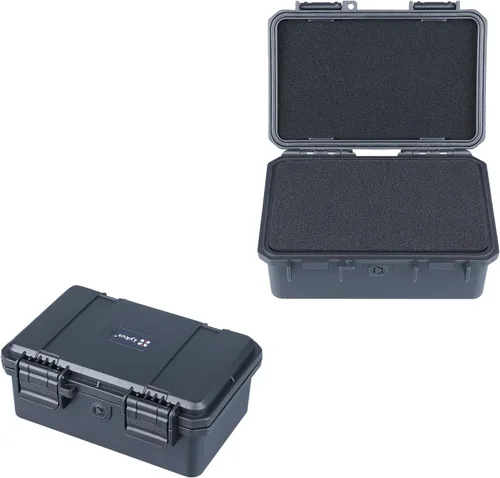 Vista 6 de Lykus HC-1420 Mini caja rígida seca con inserto de espuma, tamaño interior 5.5 x 3.5 x 2.7 pulgadas, IP66 a prueba de salpicaduras, adecuada