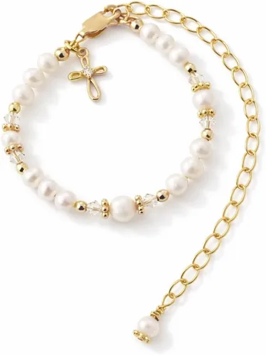 Vista 9 de Cherished Moments Baptism to Bride Bracelet .925 Silver or 14K Gold-Plated Moneda de bendición de niño de plata