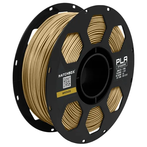Vista 10 de HATCHBOX Filamento de impresora 3D PLA negro de 1.75mm, carrete de 1 KG (2.2 libras), precisión dimensional +/- 0.03 mm, filamento de impresión 3D
