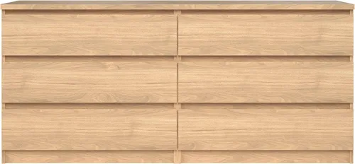 Vista 4 de Tvilum - Cómoda doble con 6 cajones Hickory