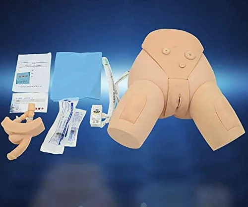 Vista 4 de PPWYY Maniquí masculino y femenino modelo de cateterismo urinario simulador de práctica de enfermería Maniquí intercambiable para entrenamiento