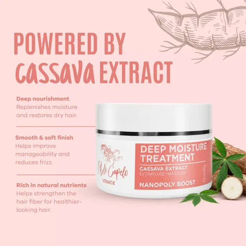 Vista 3 de I Belli Capelli Mascarilla de yuca de Venecia para el Cabello, 10.58 oz