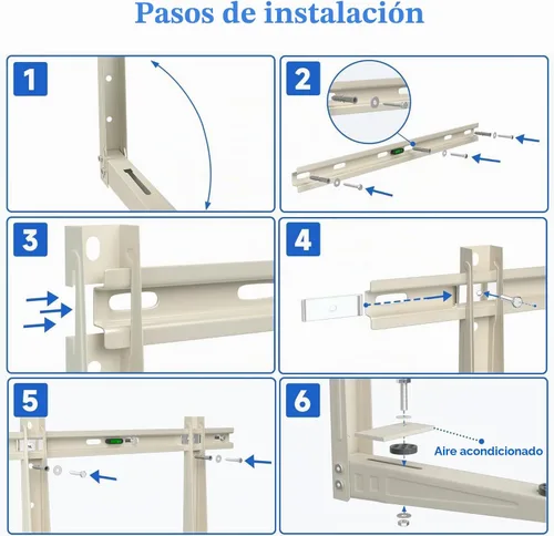 Vista 7 de Mini soporte de montaje en pared dividida exterior para sistema de calor 9000 a 36000 BTU