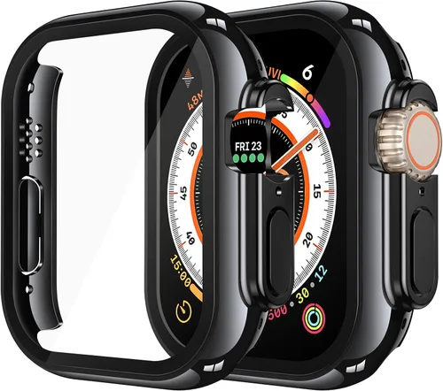 Vista 38 de Misxi Juego de 2 Fundas de Vidrio Templado Compatibles con Apple Watch Series 3 y Series 2 de 1.496 Pulgadas, Protector de Pantalla de Policarbonato