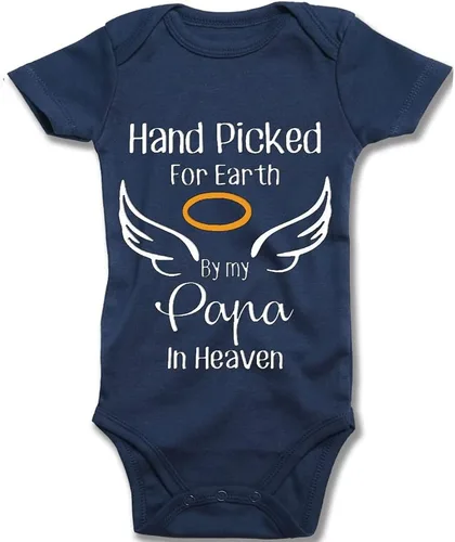 Vista 6 de Body unisex para bebé, color azul, de manga corta, para recién nacido de 0 a 24 meses Negro-5