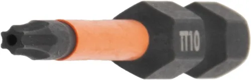 Vista 2 de TORX T10 - Brocas de seguridad a prueba de manipulaciones, Railer de 2 pulgadas, vástago hexagonal de 1/4 pulgadas, estrella de acero S2 resistente