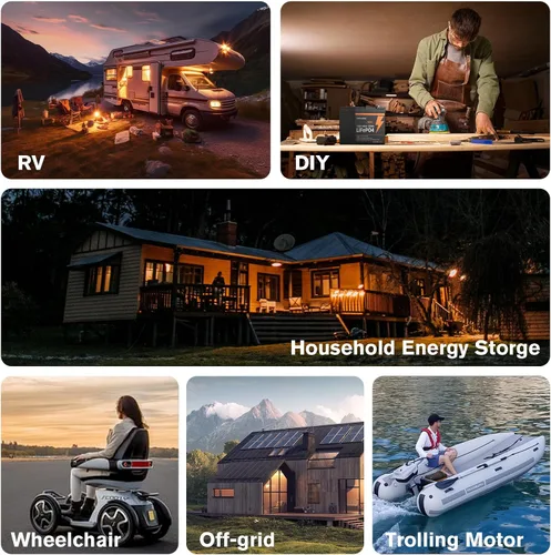 Vista 9 de Mini LiFePO4 - Batería de litio de 12 V 100 Ah con Bluetooth, BMS inteligente, más de 15000 ciclos profundos, 20.9 libras, ligera, diseño compacto