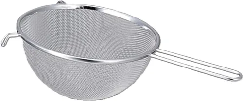 Vista 6 de Colador de oro italiano en forma industrial de una mano (copatrón) 5.9 in SB-015