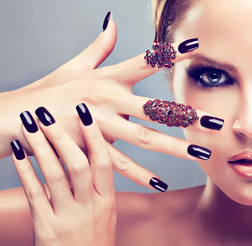 Vista 6 de 24 uñas postizas cortas, cuadradas, punta francesa blanca, pegamento, uñas postizas acrílicas con diseño de diamantes de imitación, uñas adhesivas