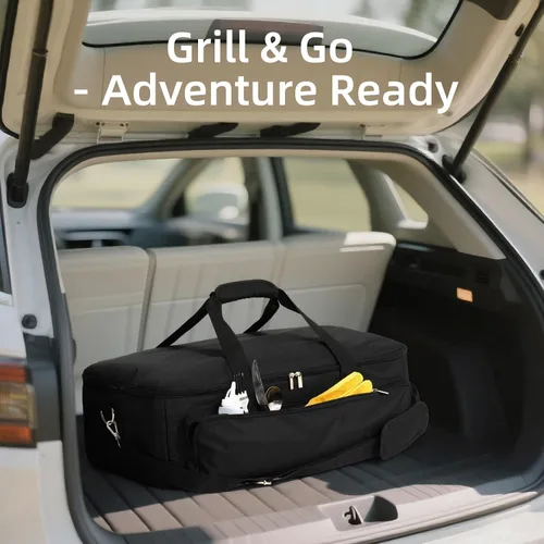 Vista 7 de NOELIFE Bolsa para Ooni Koda 12, funda de transporte portátil con bolsillos para accesorios de horno de pizza Ooni, bolsa de transporte acolchada