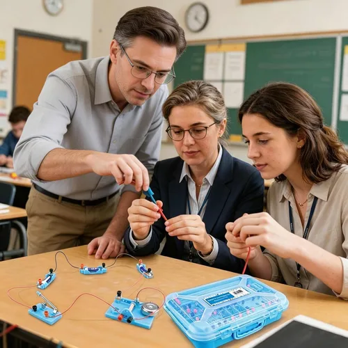 Vista 4 de Physics Labs Circuito de Descubrimiento de Electricidad Básica y Kit de Experimentos de Magnetismo para Estudiantes de Secundaria, Kits STEM