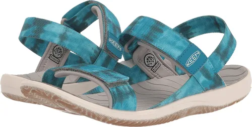 Vista 7 de KEEN Correa trasera Elle unisex para niños, plataforma casual y puntera abierta