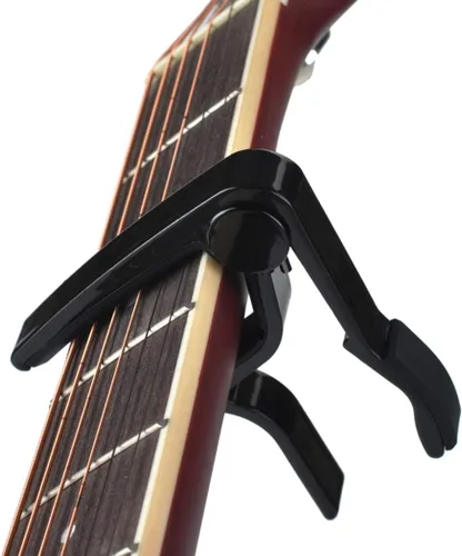 Vista 6 de Cejilla de guitarra para guitarra eléctrica acústica (negro Cpao)