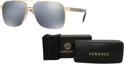 Vista 3 de Versace VE2174 Square Sunglasses for Men + BUNDLE with Designer iWear Care Kit