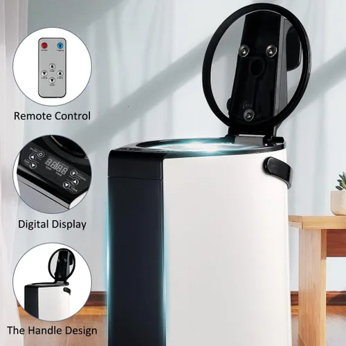Vista 5 de Vaporizador de sauna, generador de vapor portátil, vaporizador de acero inoxidable de 3L para olla de sauna, sauna inteligente con botón táctil