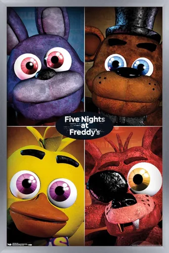 Vista 11 de Trends International Five Nights at Freddy's - Póster de pared cuádruple, 14.725 x 22.375 pulgadas, versión con marco de madera tipo granero
