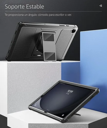 Vista 5 de MoKo Funda para Samsung Galaxy Tab A9 Plus/A9+ de 11 pulgadas 2023, a prueba de golpes de cuerpo completo resistente con protector de pantalla