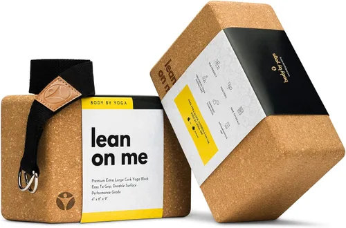 Vista 18 de Cork Yoga Blocks 2 Pack – High Density Non Slip with Select Cork Grain for Chip-Resistant Durability Extra Thick 4” for Support & Stability