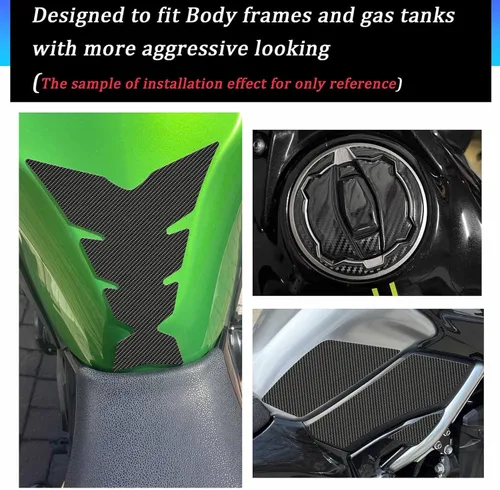 Vista 5 de Motocicleta compatible con KA-WA-SA-KI Z900 Z 900 Z-900 2017 2018 2019 2020 2021 2022 2023 almohadilla de carbono para depósito de combustible