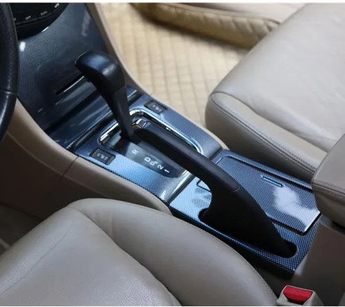 Vista 6 de para 2003 2004 2005 2006 2007 Honda Accord Panel de Cambio de Marchas de Consola Interior con Caja de Almacenamiento, Tapa de Cubierta de Fibra