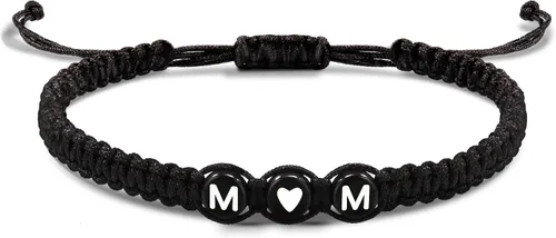 Vista 138 de Pulseras con iniciales para mujeres y hombres, regalos para novia, novio, pulseras de letras "I Love You", regalos para ella, él, mejor amigo