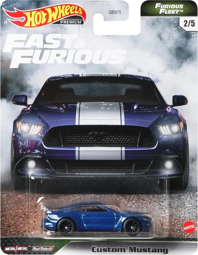 Vista 7 de Hot Wheels Colección Fast & Furious de vehículos a escala 1:64 de la franquicia Fast Film, autos modernos y clásicos, gran regalo