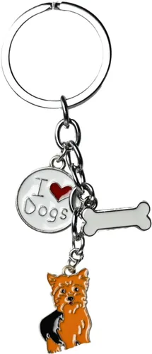 Vista 13 de Llavero para perro, lindo llavero de perro para mascotas, mini llavero de metal