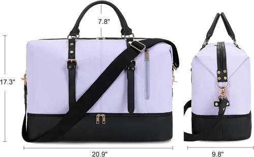 Vista 4 de Weekender Overnight - Bolsa de viaje de gran tamaño para hombres y mujeres