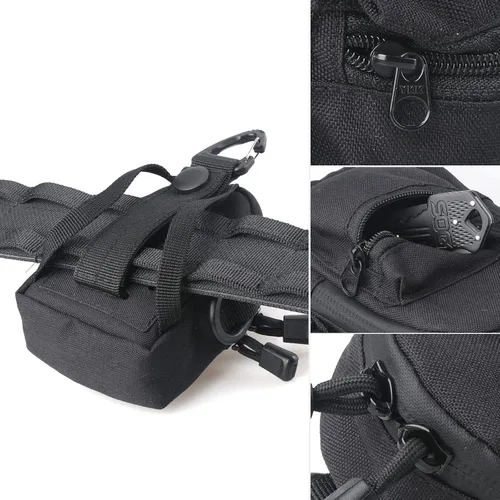 Vista 7 de WYNEX Bolsa Táctica Compacta EDC, Organizador de Bolsas con Bolsillo de Cremallera Utilitario, Bolsas Pequeñas, Accesorios, Mini Monedero, Llavero