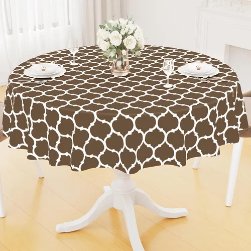Vista 15 de Smiry - Mantel cuadrado de vinilo impermeable con respaldo de franela para mesas cuadradas, manteles de plástico lavables a prueba de derrames