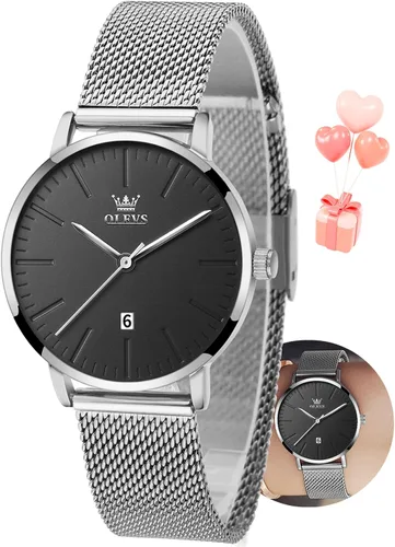 Vista 15 de OLEVS Reloj para mujer con malla, relojes analógicos de cuarzo para mujer con fecha, relojes clásicos de vestir para mujer, reloj de pulsera