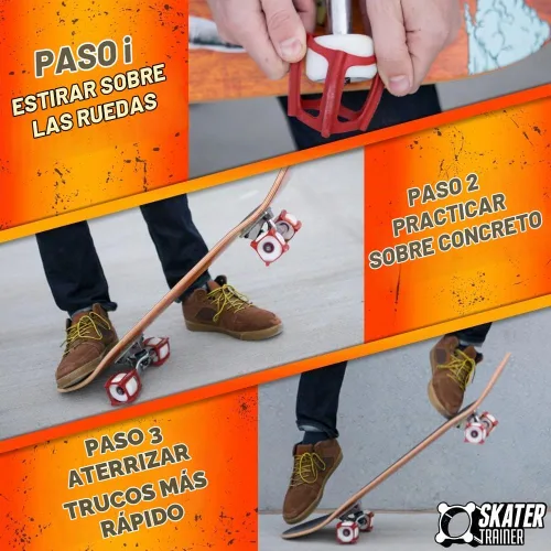 Vista 3 de Skater Trainer Wheels - Beginners get Skateboard Tricks Fast, Safe and Fun Viral accessory gift - Helps beginners stay excited about their new