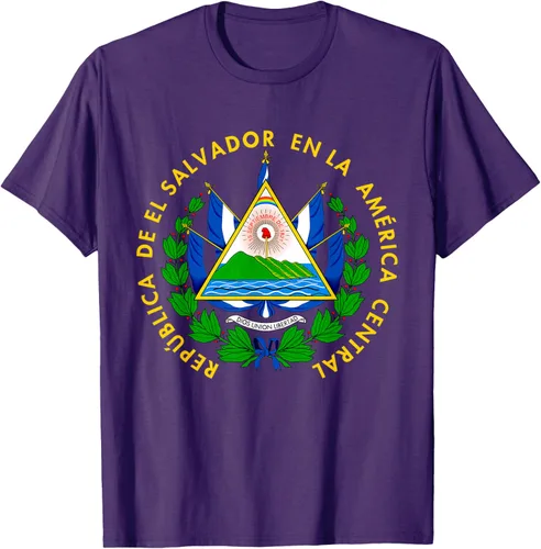 Vista 70 de Camiseta con diseño de emblema de la bandera de El Salvador