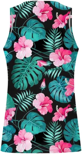 Vista 4 de Camiseta sin mangas de gran tamaño para hombre, chaleco sin mangas con estampado multicolor y cuello redondo, camiseta transpirable de moda