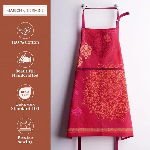 Vista 1238 de Maison d' Hermine Delantales para mujer con bolsillo, 100% algodón (27.50 x 31.50 pulgadas)