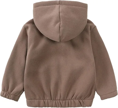 Vista 4 de TBUIALL Conjunto de sudadera de algodón suave con capucha y cuello redondo y manga larga con capucha para niños y niñas