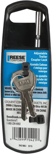 Vista 3 de Reese Towpower 7042100 Cierre con pestillo de gancho ajustable, Negro (Paquete de 3)