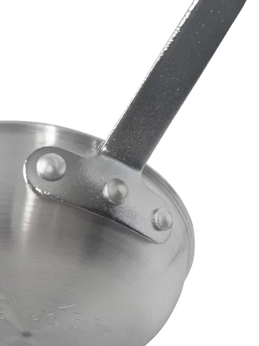 Vista 4 de Sartén de aluminio con acabado natural de 8 pulgadas, sartén, grado comercial, certificado NSF