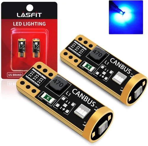 Vista 10 de LASFIT Bombilla LED de 194 color rojo 168 T10 192 2825 W5W Canbus sin errores, sin polaridad, 400 lúmenes, extremadamente brillante para luz
