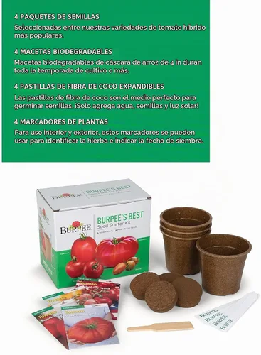 Vista 2 de Burpee - Colección Best 10 (10 mejores), 10 paquetes de semillas de tomates clásicos
