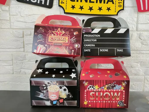 Vista 8 de C L cooper life Caja de regalo para fiesta de película, caja de regalo de fiesta nocturna para películas, suministros de baby shower (paquete de 2)