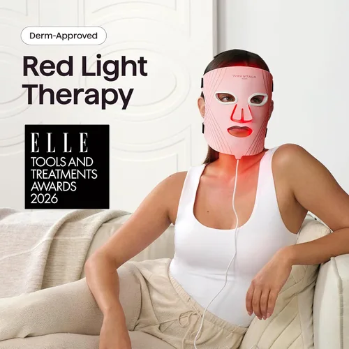 Vista 3 de Wavytalk Máscara de terapia de luz roja para cara, ELLE mejor herramienta Rosa