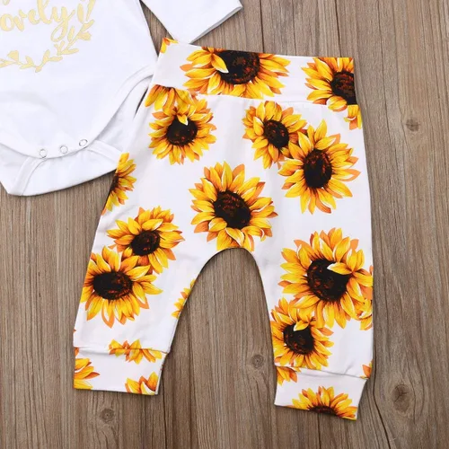 Vista 4 de MSDMSASD Isnt She Lovely - Body de algodón para recién nacido, diseño de girasol