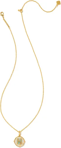 Vista 3 de Kendra Scott 14k Gold-Plated Brass Letter A-Z Disc Reversible Pendant Necklace, Fashion Jewelry for Women